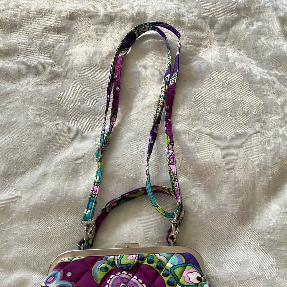 Vera Bradley Lola Mini Frame Heather Handbag EUC - Picture 3 of 10